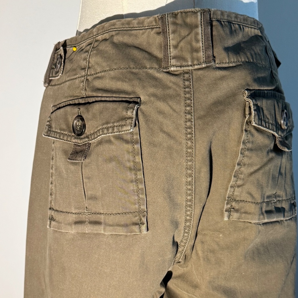 Eddie Bauer, Low-Rise, Bootcut, Back Flap Pockets, Sage, Canvas, Size 10
